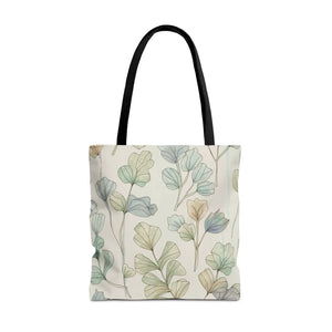 Pastel Botanical Tote Bag - Black Cotton Handles - Dipaliz - Bags