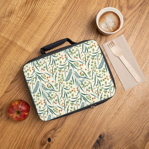 Insulated Botanical Leaves Pattern Lunch Bag - Dipaliz - one Size / Black - Accessories