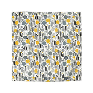 Bright Botanical Microfiber Duvet Cover Floral Yellow Grey - Dipaliz - Covers