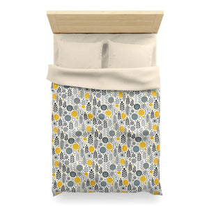 Botanical Microfiber Duvet – Floral Yellow - Dipaliz - Covers