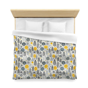 Botanical Microfiber Duvet – Floral Yellow - Dipaliz - Covers