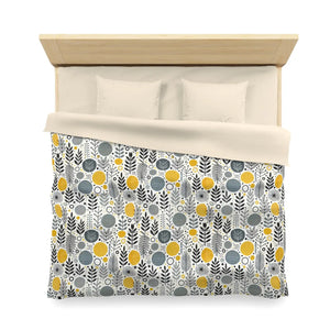 Botanical Microfiber Duvet – Floral Yellow - Dipaliz - Covers