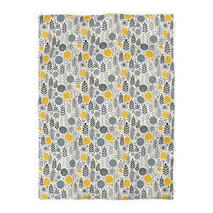 Botanical Microfiber Duvet – Floral Yellow - Dipaliz - Covers