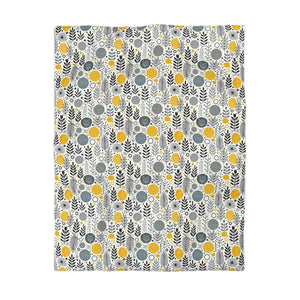 Botanical Microfiber Duvet – Floral Yellow - Dipaliz - Covers