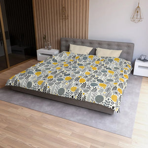 Botanical Microfiber Duvet – Floral Yellow - Dipaliz - Covers