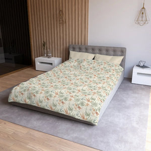 Leaf Print Duvet Cover – Botanical Microfiber - Dipaliz - Covers