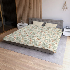 Leaf Print Duvet Cover – Botanical Microfiber - Dipaliz - Covers