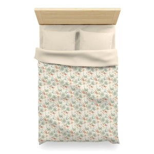 Leaf Print Duvet Cover – Botanical Microfiber - Dipaliz - Covers