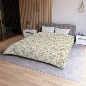 Leaf Print Duvet Cover – Botanical Microfiber - Dipaliz - Covers