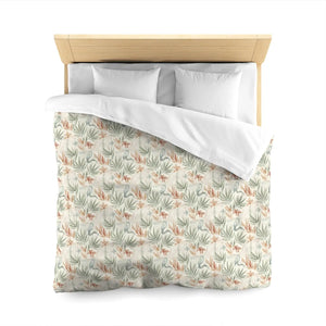 Leaf Print Duvet Cover – Botanical Microfiber - Dipaliz - Covers