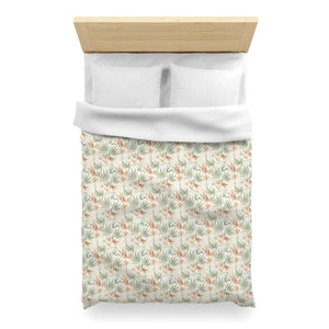 Leaf Print Duvet Cover – Botanical Microfiber - Dipaliz - Covers