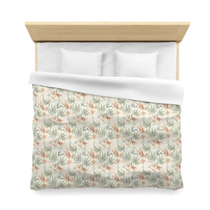 Leaf Print Duvet Cover – Botanical Microfiber - Dipaliz - Covers