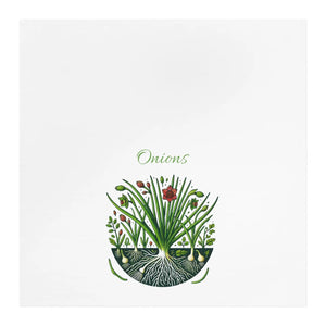 Vibrant Onions Tea Towel - Botanical Kitchen Decor - Dipaliz - Towels