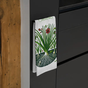 Vibrant Onions Tea Towel - Botanical Kitchen Decor - Dipaliz - Towels
