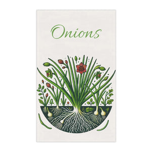 Vibrant Botanical Onions Tea Towels - Cotton Blend - Dipaliz - Kitchen