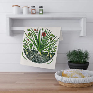 Vibrant Botanical Onions Tea Towels - Cotton Blend - Dipaliz - Kitchen