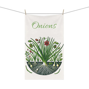 Vibrant Botanical Onions Tea Towels - Cotton Blend - Dipaliz - Kitchen