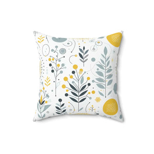 Botanical Print Square Pillow Soft Spun Polyester Dipaliz - Throw Pillows