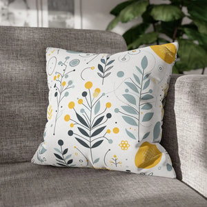 Botanical Square Pillowcase – Cotton Decor - Dipaliz - Chair & Sofa Cushion Covers