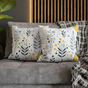 Botanical Square Pillowcase – Cotton Decor - Dipaliz - Chair & Sofa Cushion Covers