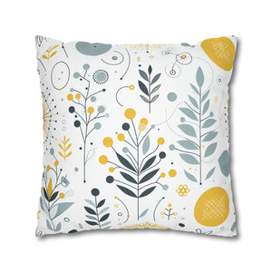 Botanical Square Pillowcase – Cotton Decor - Dipaliz - Chair & Sofa Cushion Covers