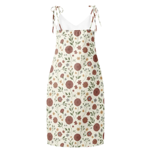 Botanical Print Midi – Chiffon Summer Gown - Dipaliz - Dresses - s