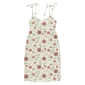 Botanical Print Midi – Chiffon Summer Gown - Dipaliz - Dresses - s