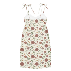 Botanical Print Midi – Chiffon Summer Gown - Dipaliz - Dresses - s