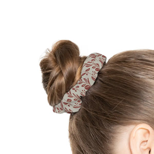 Botanical Rust Leaf Scrunchie, Neutral Floral Hair Accessory - Accessories