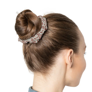 Botanical Rust Leaf Scrunchie, Neutral Floral Hair Accessory - Accessories