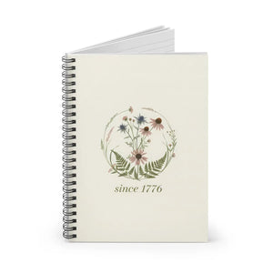 Botanical ?Since 1776’ Spiral Notebook - Floral Vintage Journal - Journals