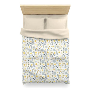 Botanical Sunflower Microfiber Duvet Cover - Bright Yellow - Dipaliz - Covers