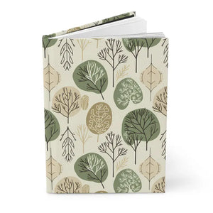 Trees Hardcover Journal - Forest Pattern Woodland Design - Dipaliz - Paper Products