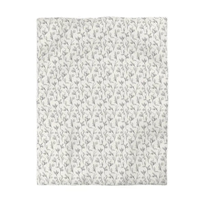Botanical Vine Microfiber Duvet Cover - Soft Floral Bedding - Dipaliz - Twin / Cream - Covers