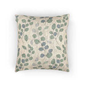 Botanical Woven Pillow Cover - Green Leaf Pattern 17x18 - Dipaliz - Artwork / 17’’ × 18’’ - Throw Pillows
