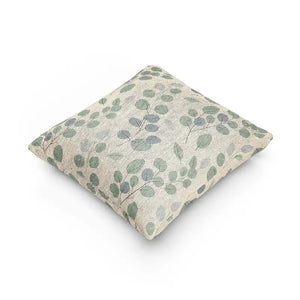 Botanical Woven Pillow Cover - Green Leaf Pattern 17x18 - Dipaliz - Throw Pillows