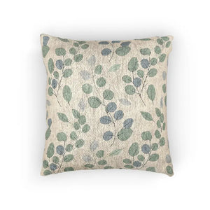 Botanical Woven Pillow Cover - Green Leaf Pattern 17x18 - Dipaliz - Throw Pillows