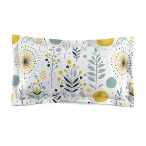 Epic Grey Microfiber – Botanical Yellow Accents - Dipaliz - Pillowcases & Shams