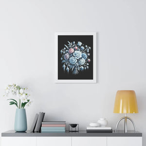 Frosted Flowers – Elegant Framed Vertical - Dipaliz - Posters