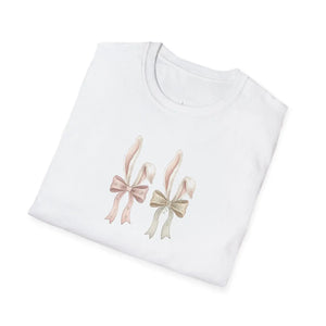 Soft Cotton Bow Trio Graphic Tee - Pastel Ribbon - Dipaliz - T-shirts