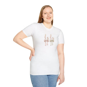 Soft Cotton Bow Trio Graphic Tee - Pastel Ribbon - Dipaliz - T-shirts