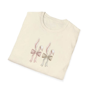 Soft Cotton Bow Trio Graphic Tee - Pastel Ribbon - Dipaliz - T-shirts