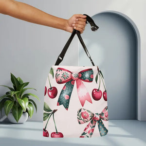 Chic Coquette Style Adjustable Tote with Zippered Pocket - Dipaliz - 16’’ × - Shopper Bags