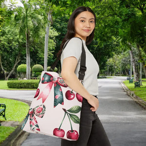 Chic Coquette Style Adjustable Tote with Zippered Pocket - Dipaliz - Shopper Bags