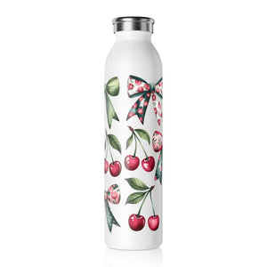 Coquette Slim Water Bottle - Chic Fashion Hydration - Dipaliz - 20oz / White - Bottles