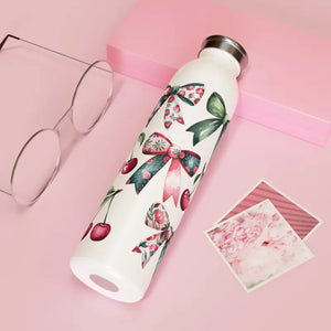 Coquette Slim Water Bottle - Chic Fashion Hydration - Dipaliz - 20oz / White - Bottles