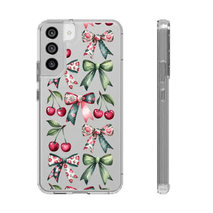 Coquette Style Clear Phone Case with Tpu Cushioned Edges - Dipaliz - Samsung Galaxy S22 Plus / Without Gift Packaging