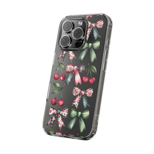 Coquette Style Clear Phone Case with Tpu Cushioned Edges - Dipaliz - Mobile Cases