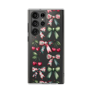 Coquette Style Clear Phone Case with Tpu Cushioned Edges - Dipaliz - Samsung Galaxy S23 Ultra / Without Gift Packaging