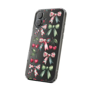 Coquette Style Clear Phone Case with Tpu Cushioned Edges - Dipaliz - Mobile Cases